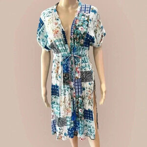 Vintage Soho NY and co 90’s gauzy patchwork duster/dress long coverlet-M